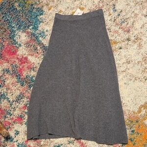 Grey Wool Sweater Skirt